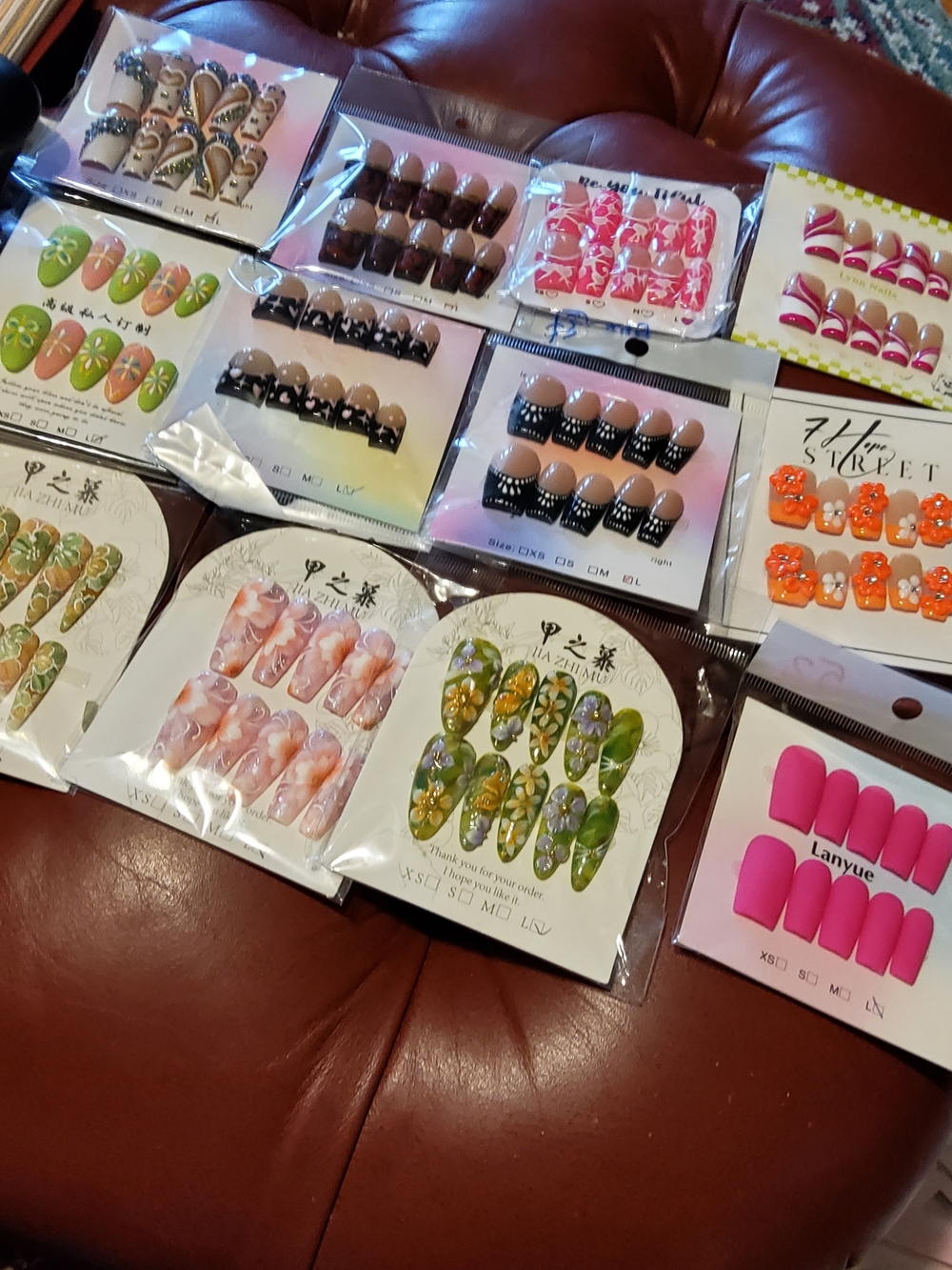 12 Sets Primeum Press Ons . Bidi , Jia And More
